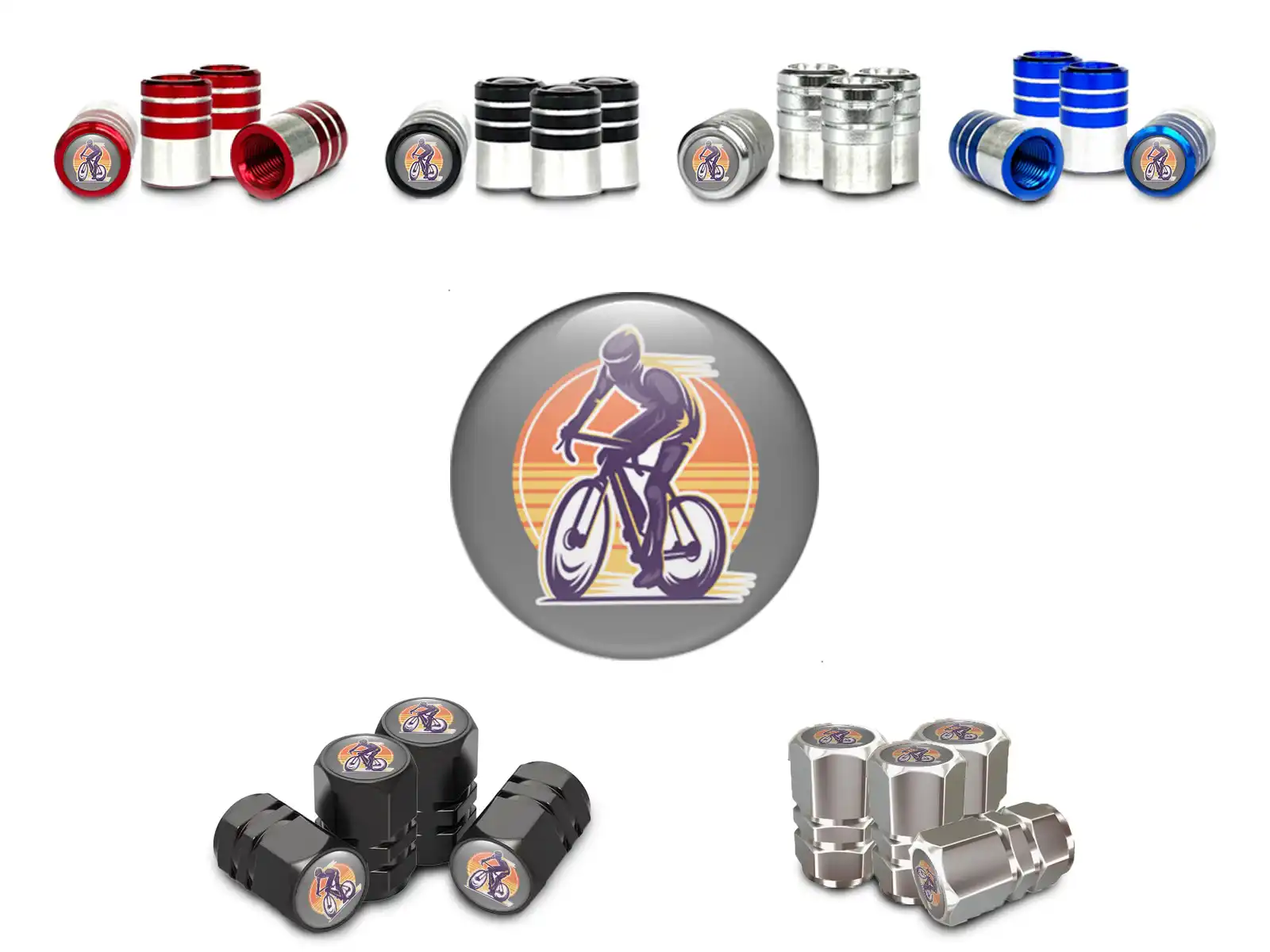Wheel Valve Stem Caps SUVs Stylish Look